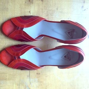 Vintage John Fluevog Red Leather Heels